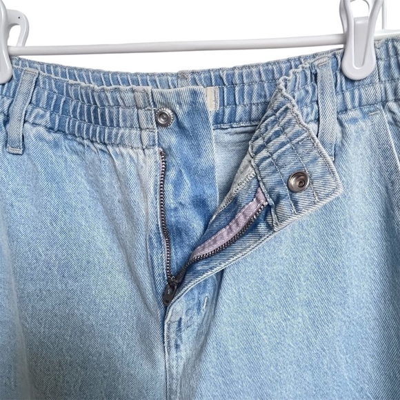 Madewell High Rise Tapered Blue Jeans Size Large Balloon Light Elastic Waist - Picture 5 of 11